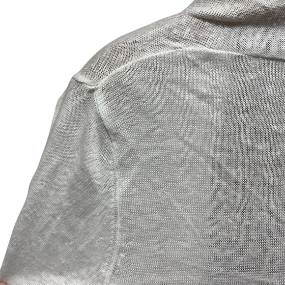 Rachel Zoe White 100% Linen Long Line Open Front Cardigan - Picture 5 of 12